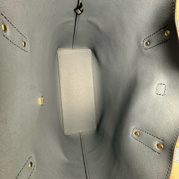 Michael Kors Pale Blue Gold Studded Tote - Picture 5 of 5